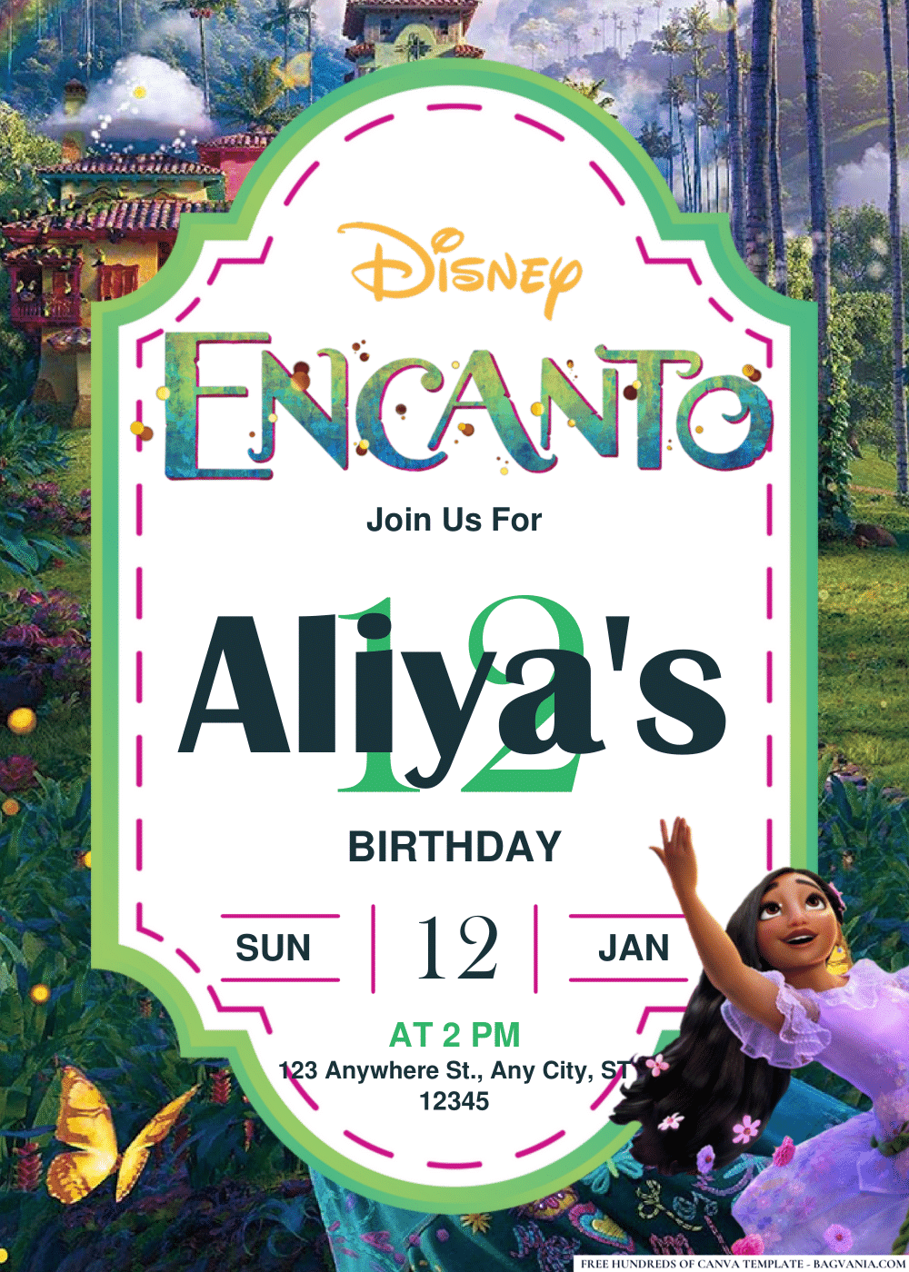 FREE Editable PDF Disney Encanto Birthday Invitations