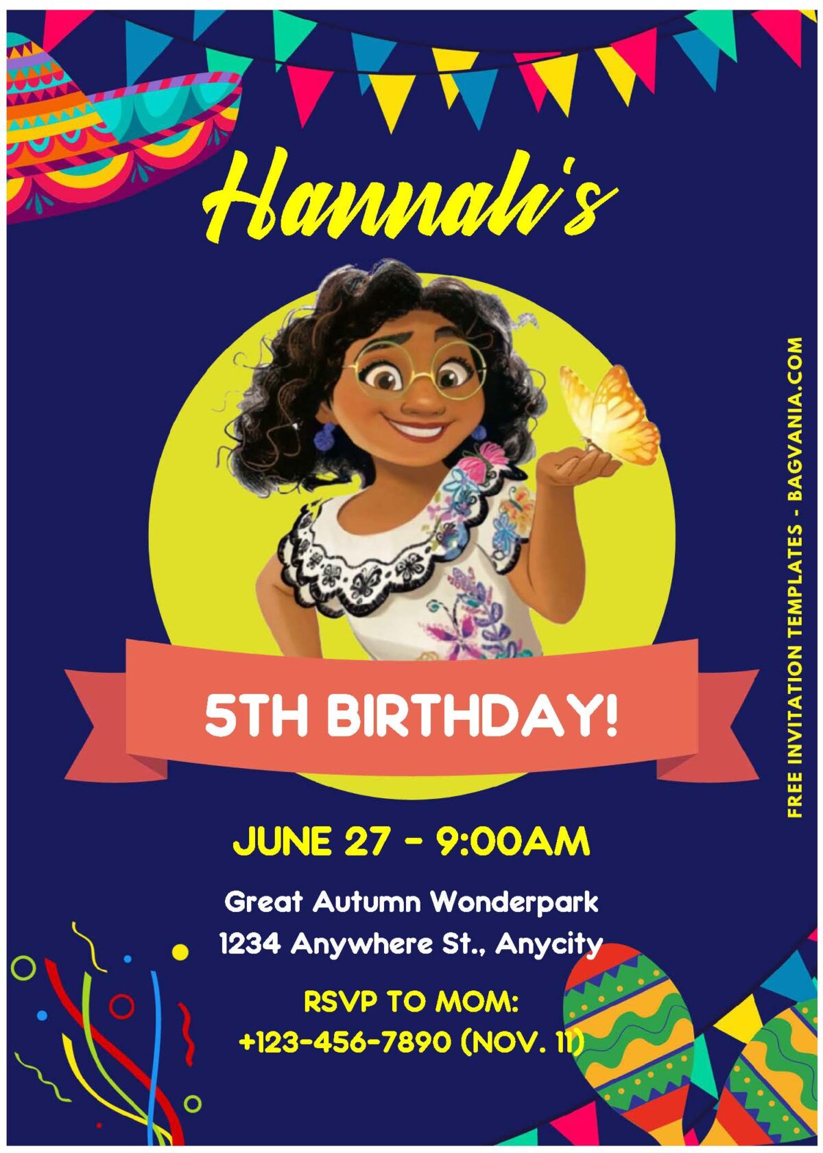 (Easily Edit PDF Invitation) Adorable Disney Encanto Birthday Invitation E