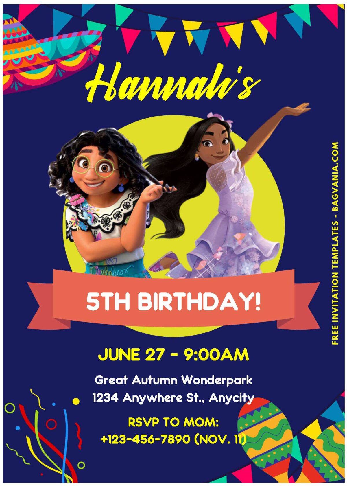 (Easily Edit PDF Invitation) Adorable Disney Encanto Birthday Invitation F