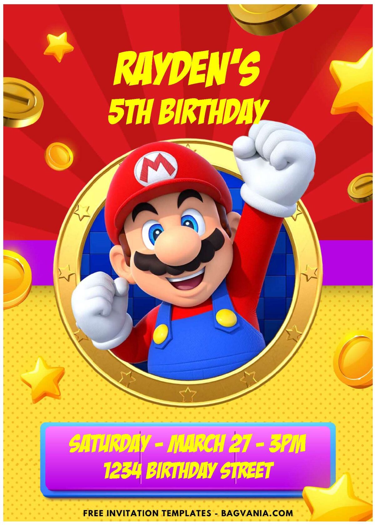 Creating Adorable Super Mario Invitations: DIY Templates Tips B