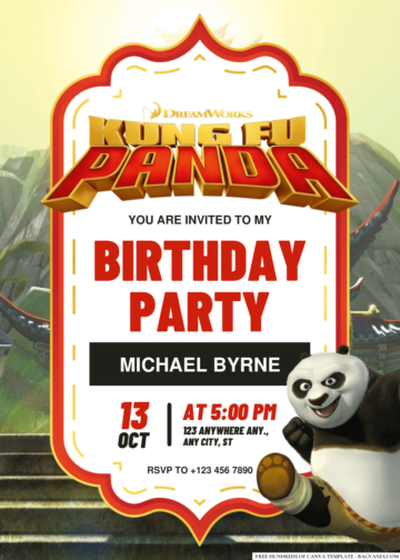 FREE PDF Invitation – Kung Fu Panda Birthday Invitations | Bagvania