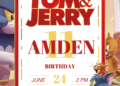 FREE Editable PDF Tom and Jerry Birthday Invitations