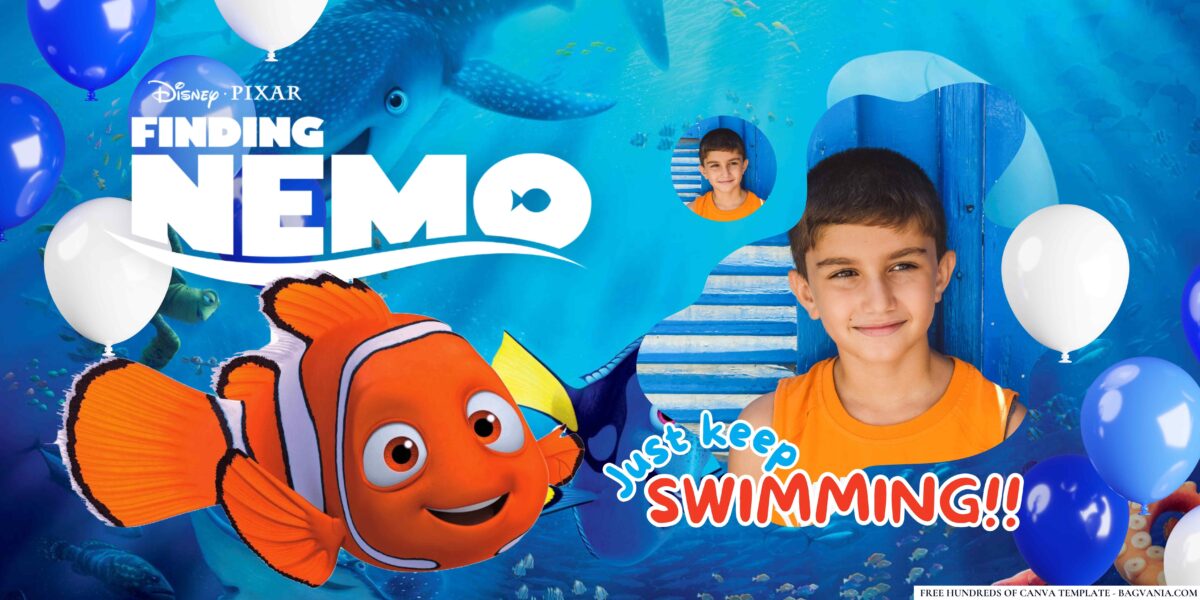 FREE Editable Finding Nemo Birthday Banner