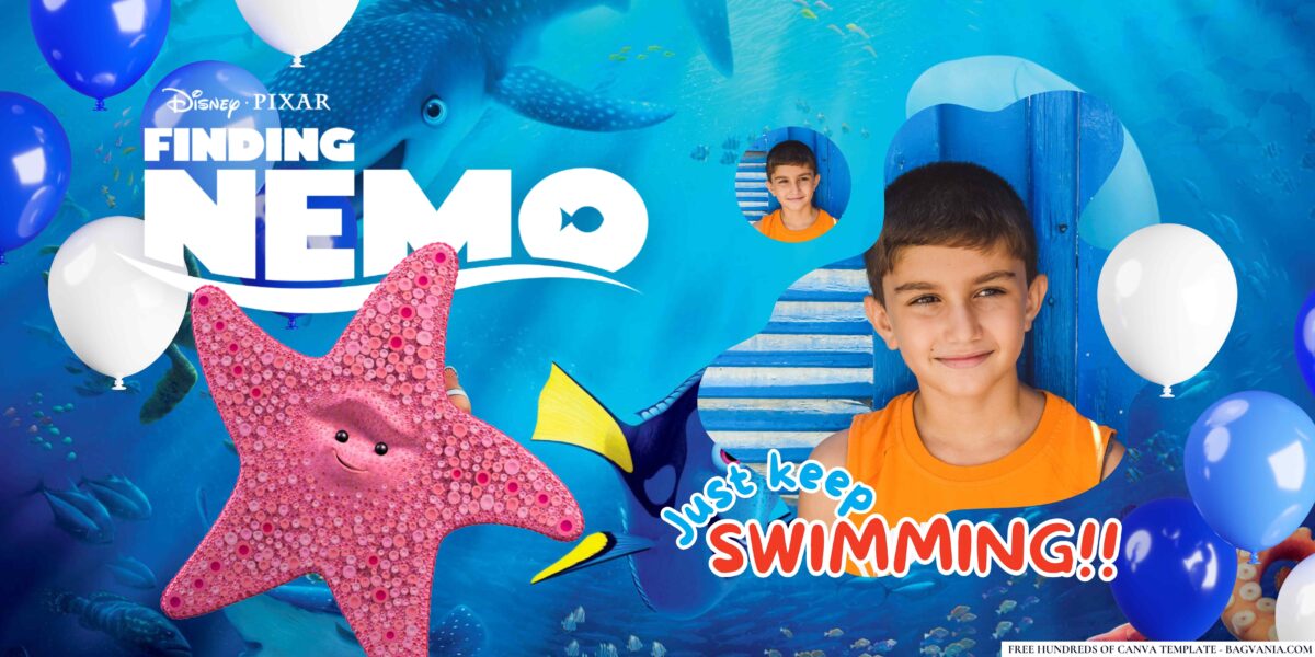 FREE Editable Finding Nemo Birthday Banner