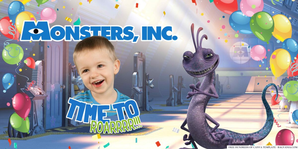 FREE Downloadable Monster Inc Birthday Banner