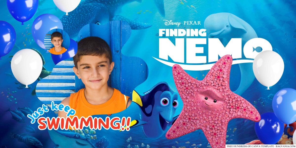 FREE Editable Finding Nemo Birthday Banner