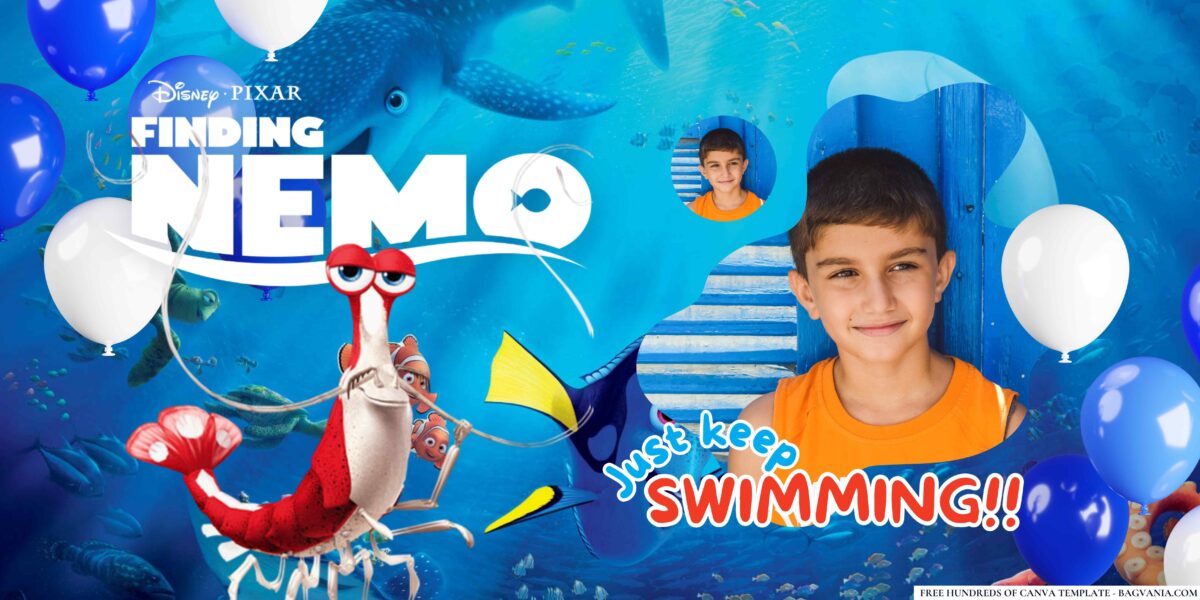 FREE Editable Finding Nemo Birthday Banner