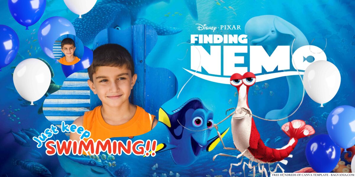 FREE Editable Finding Nemo Birthday Banner