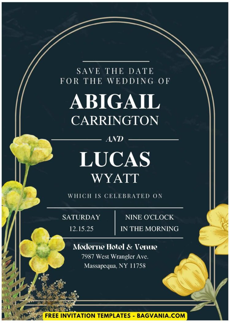 (Easily Edit PDF Invitation) Botanic Bliss Wedding Invitation | Bagvania