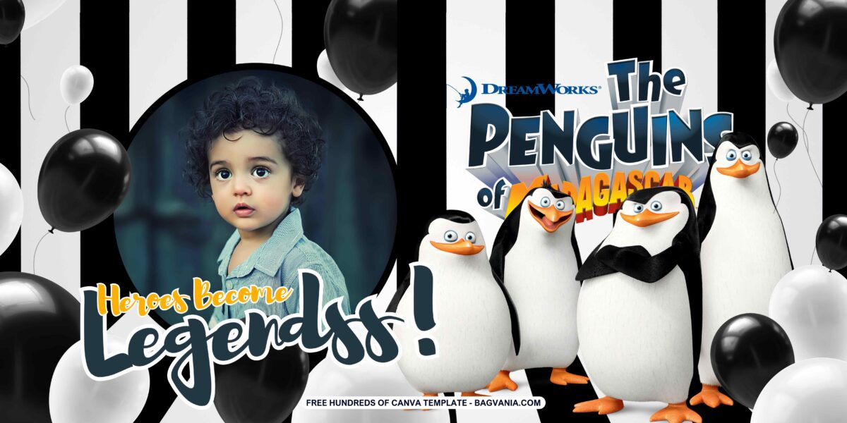 Free Downloadable Penguins of Madagascar Birthday Banner