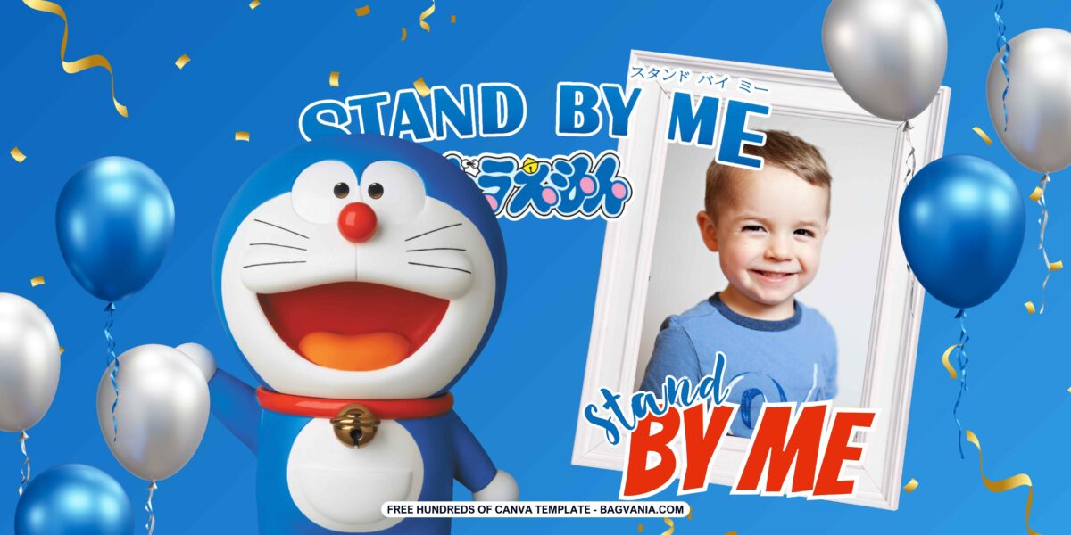 Free Editable Doraemon Birthday Banner