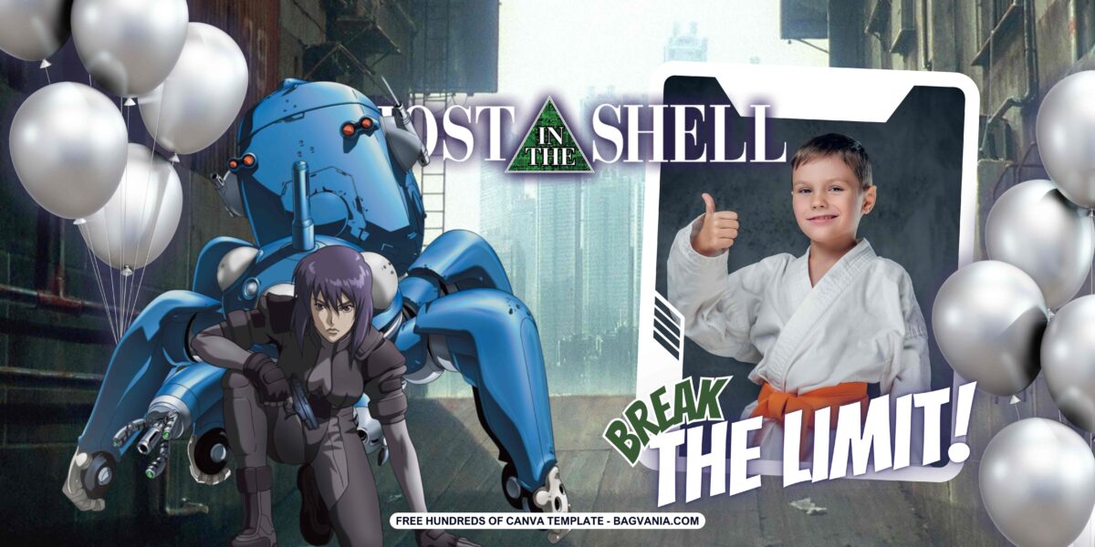 FREE Editable Ghost in the Shell Birthday Banner