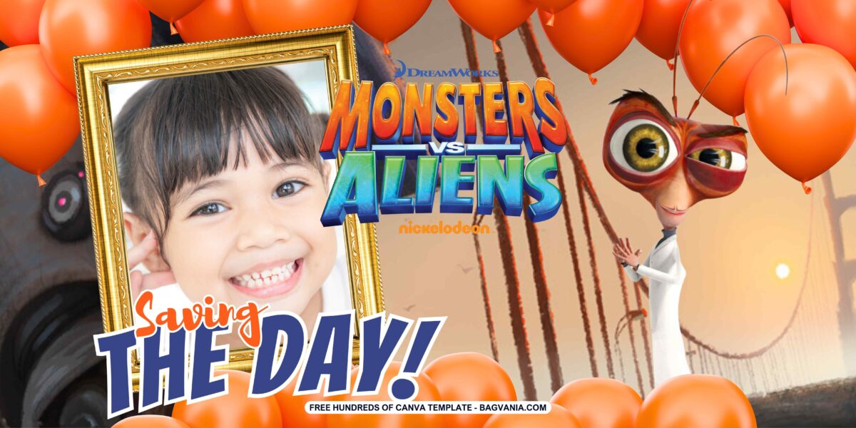 FREE Download Monsters vs. Aliens Birthday Banner