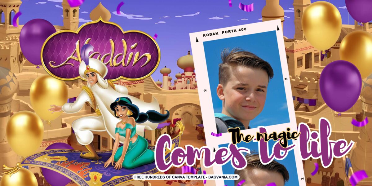 FREE Download Aladdin Birthday Banner