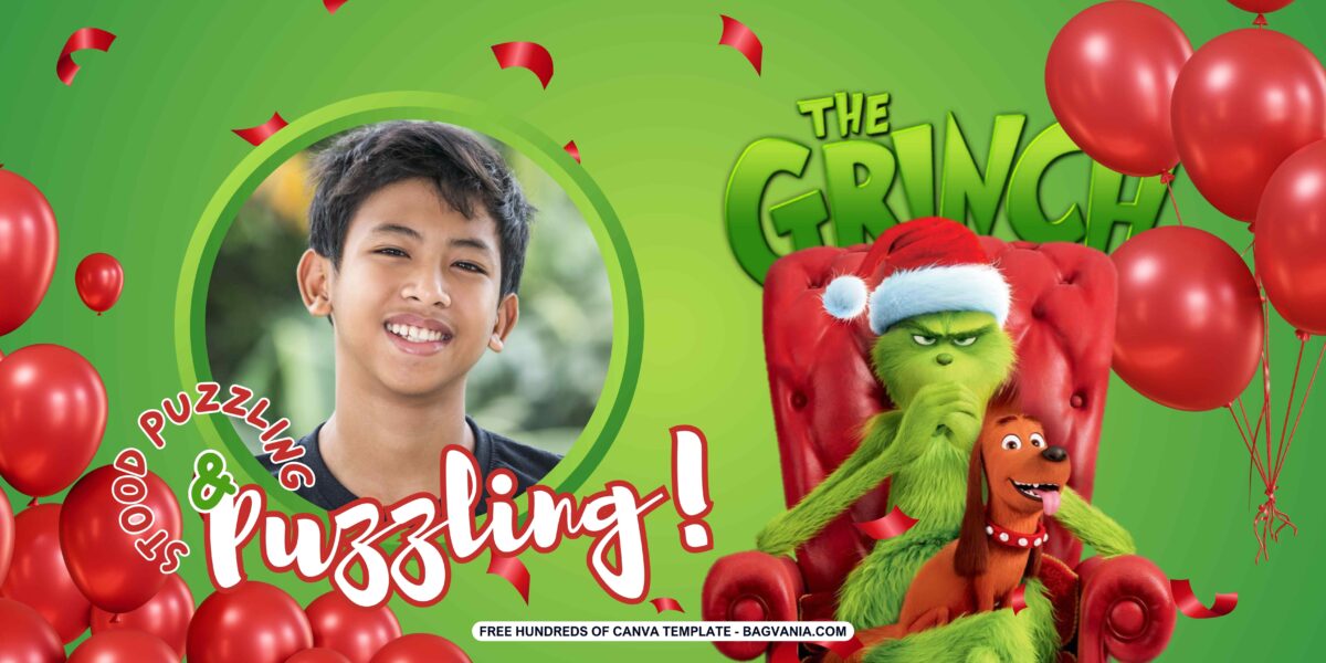 Free Downloadable Grinch Birthday Banner