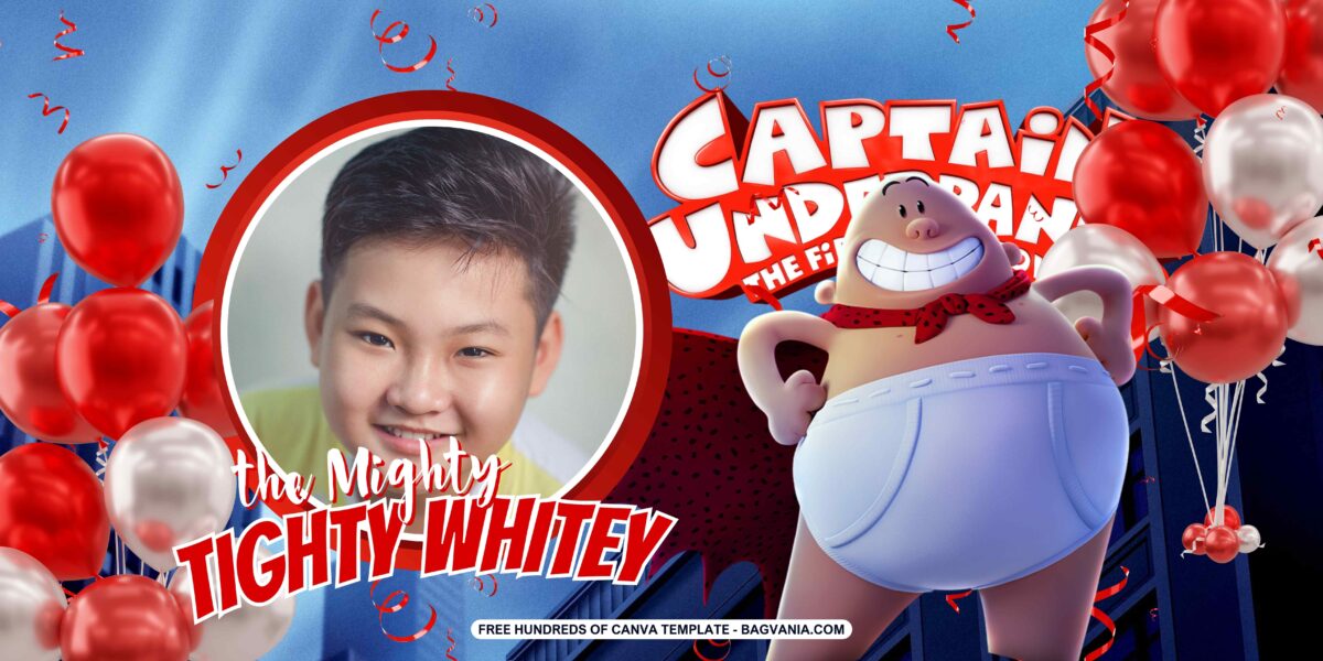 Free Downloadable Captain Underpants Birthday Banner