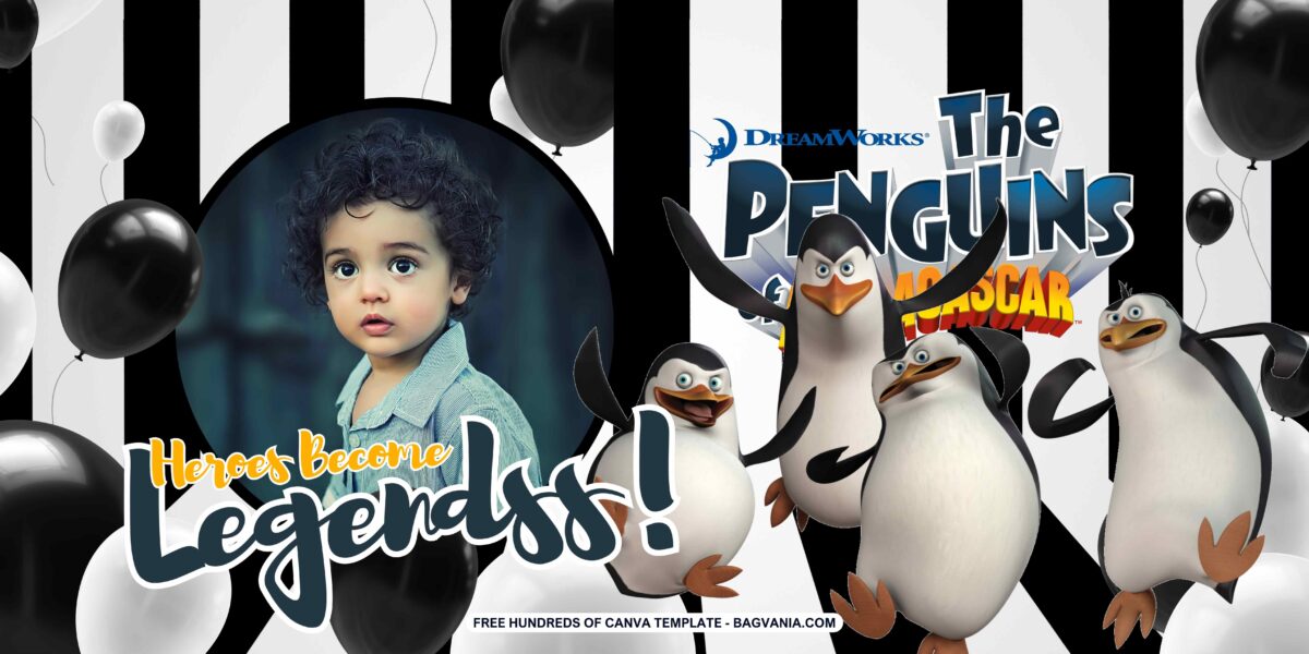 Free Downloadable Penguins of Madagascar Birthday Banner