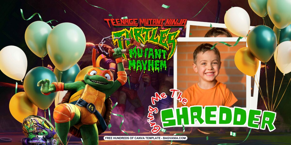 FREE Download Teenage Mutant Ninja Turtles Birthday Banner