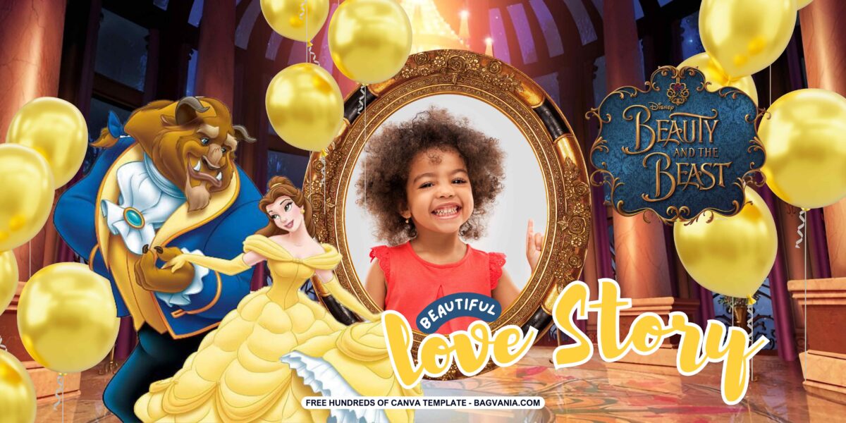 FREE Editable Beauty and the Beast Banner