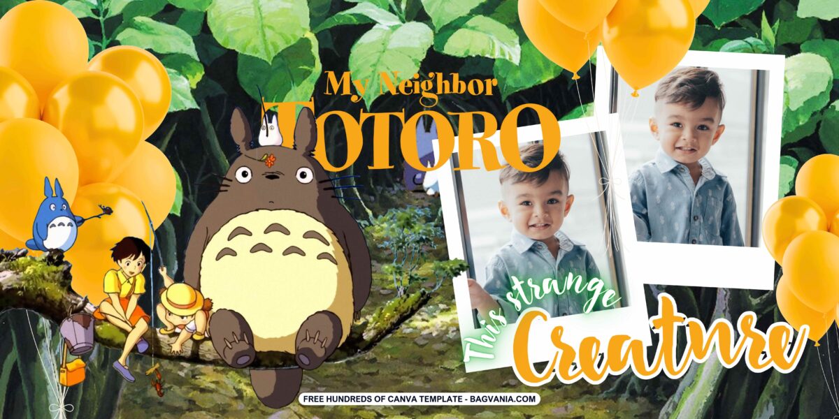 Free Downloadable My Neighbor Totoro Birthday Banner