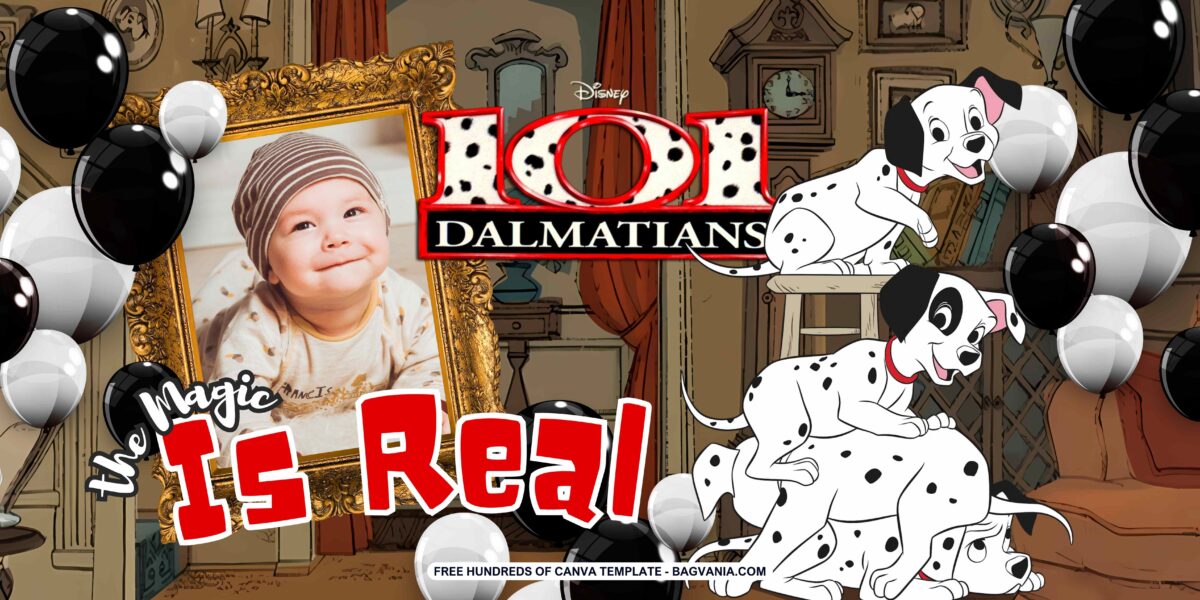 FREE Download 101 Dalmatians Birthday Banner