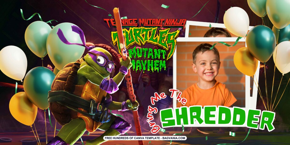 FREE Download Teenage Mutant Ninja Turtles Birthday Banner