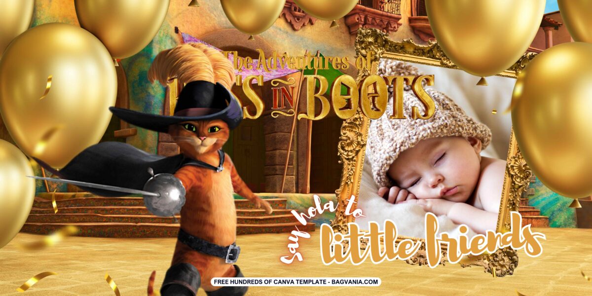 FREE Download Puss in Boots Birthday Banner