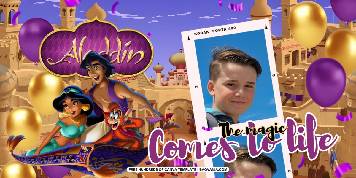 FREE Download Aladdin Birthday Banner