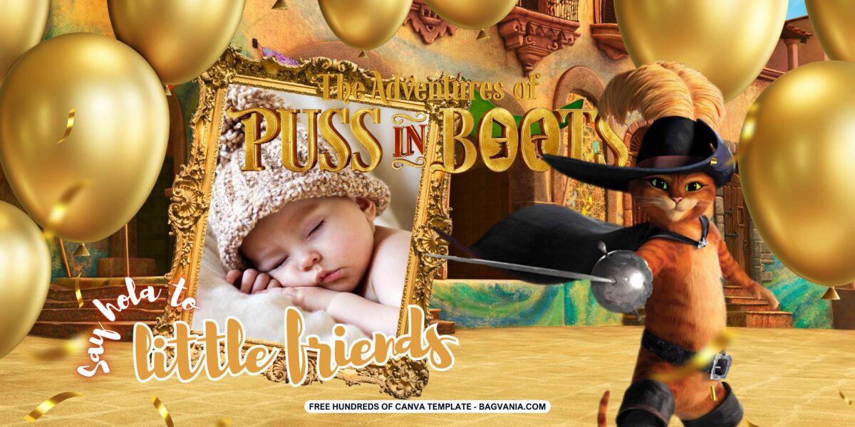 FREE Download Puss in Boots Birthday Banner