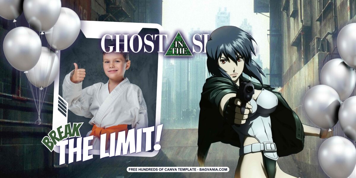 FREE Editable Ghost in the Shell Birthday Banner