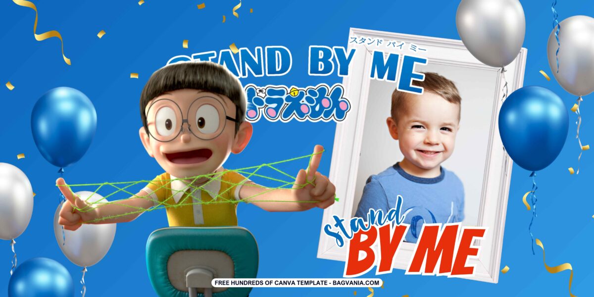 Free Editable Doraemon Birthday Banner