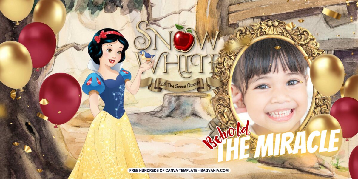 FREE Download Snow White Birthday Banner