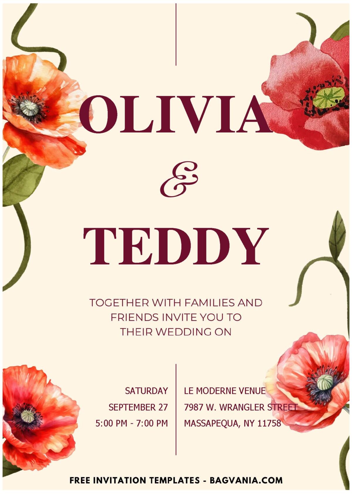 (Easily Edit PDF Invitation) Botanical Garden Elegance Wedding Invitation J