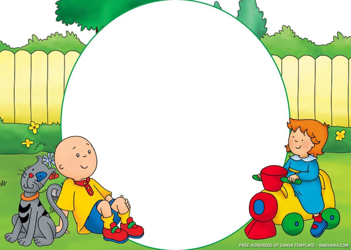 FREE Download Caillou Birthday Invitations