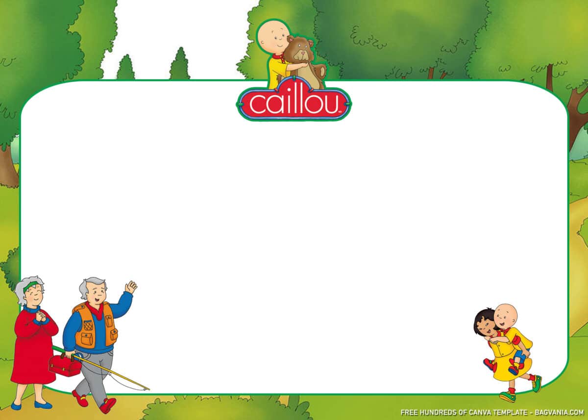 FREE Download Caillou Birthday Invitations