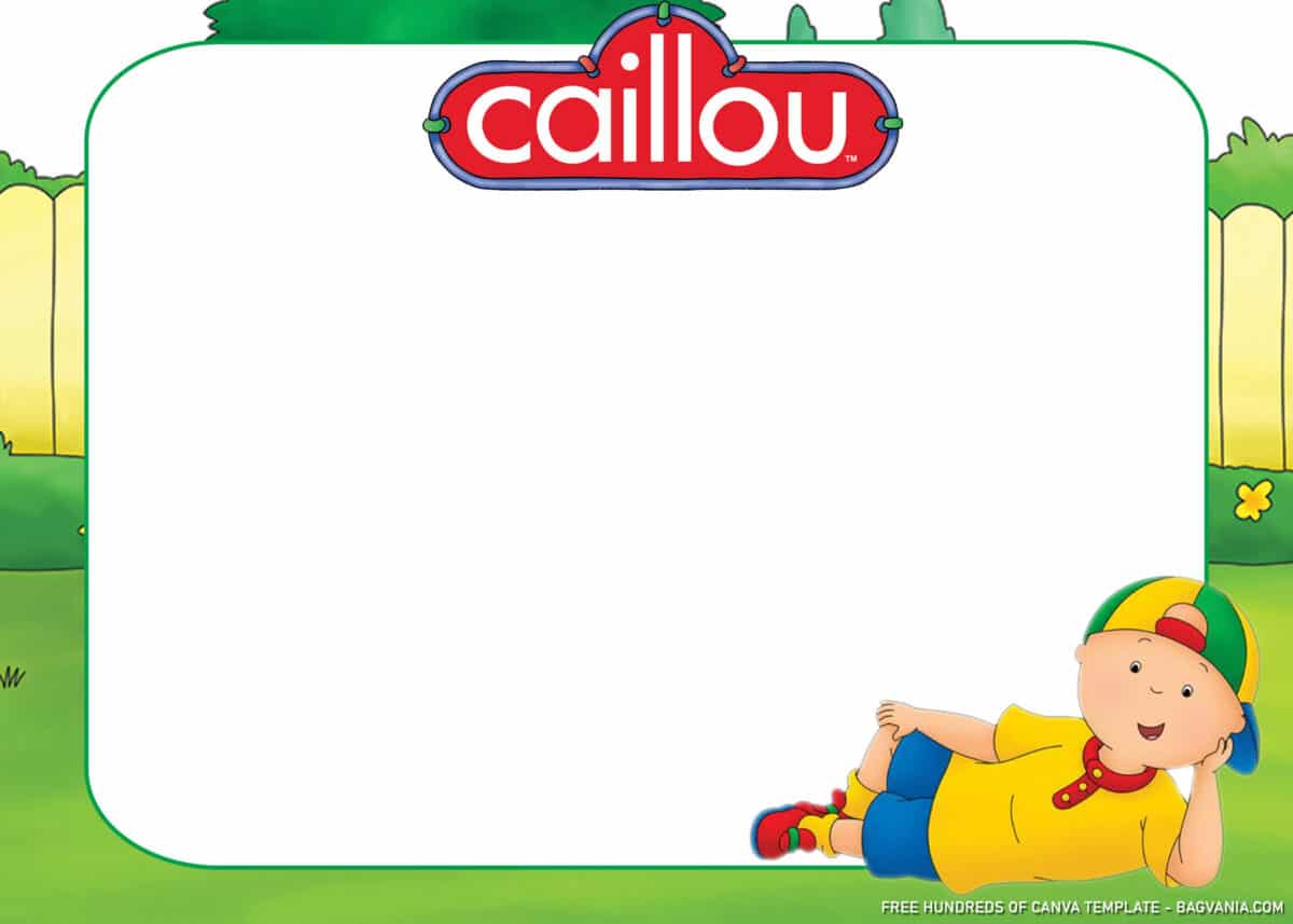 FREE Download Caillou Birthday Invitations