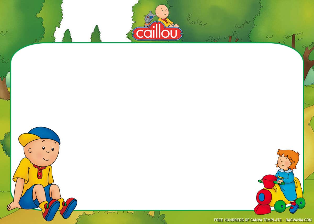 FREE Download Caillou Birthday Invitations