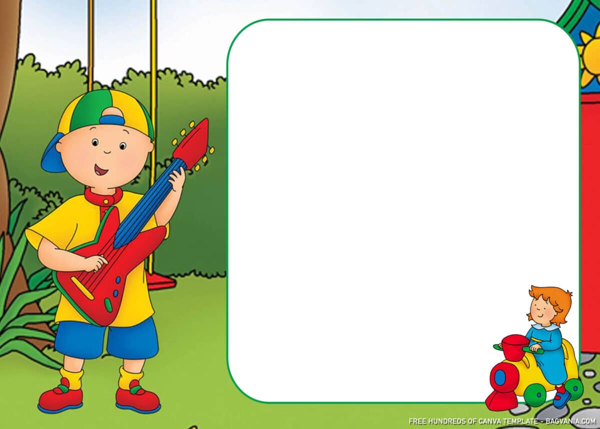 FREE Download Caillou Birthday Invitations