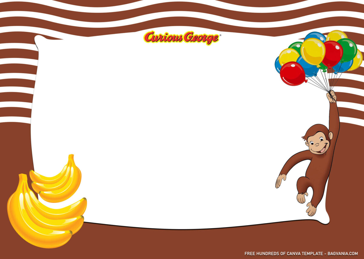 FREE Download Curious George Birthday Invitations