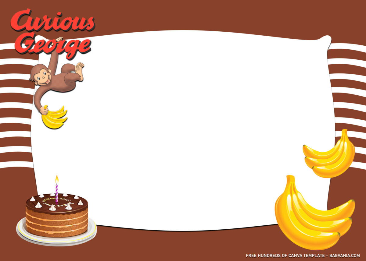 FREE Download Curious George Birthday Invitations