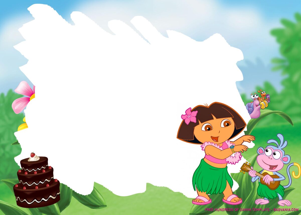 FREE Download Dora the Explorer Birthday Invitations