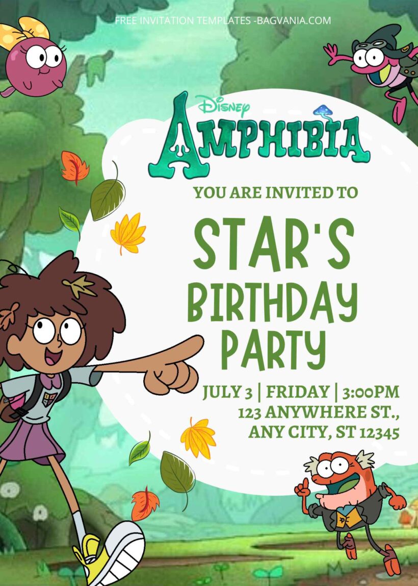 FREE Amphibia Birthday Invitation Templates