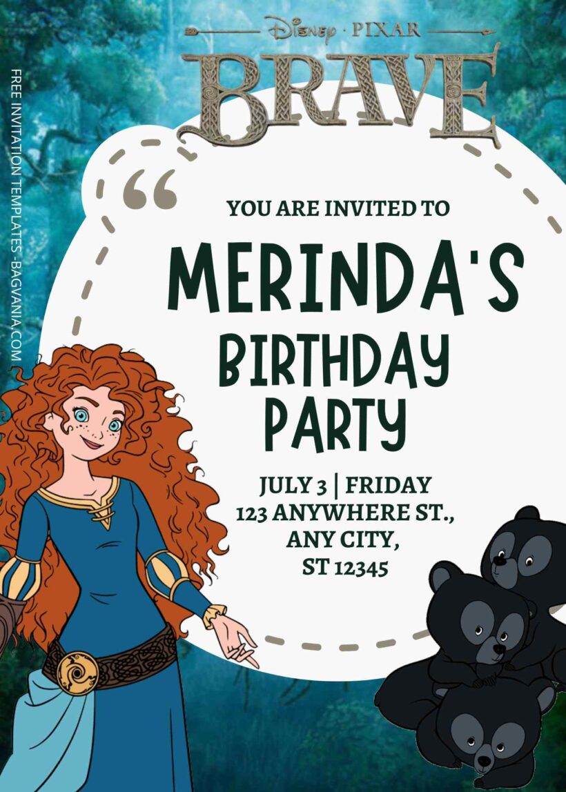 FREE Brave Birthday Invitation Templates