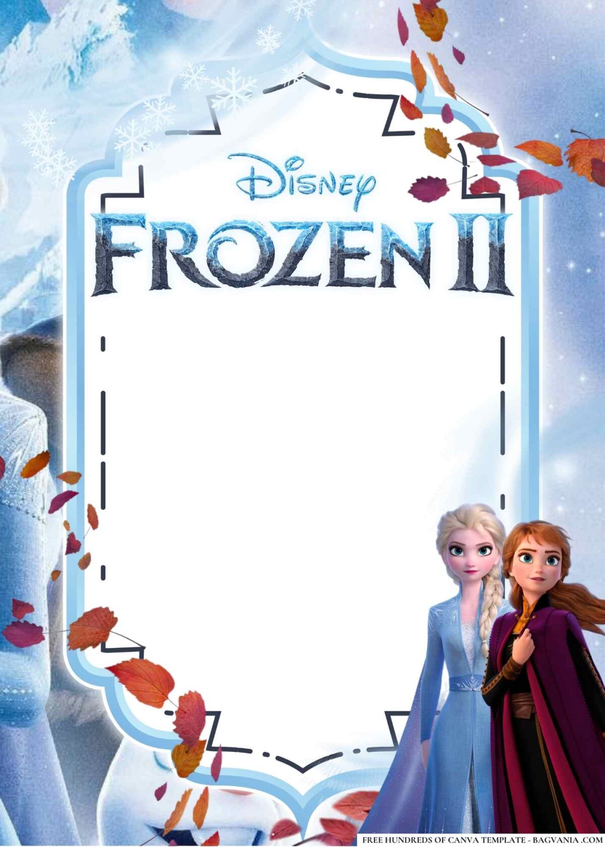 FREE Editable Frozen II Birthday Invitations