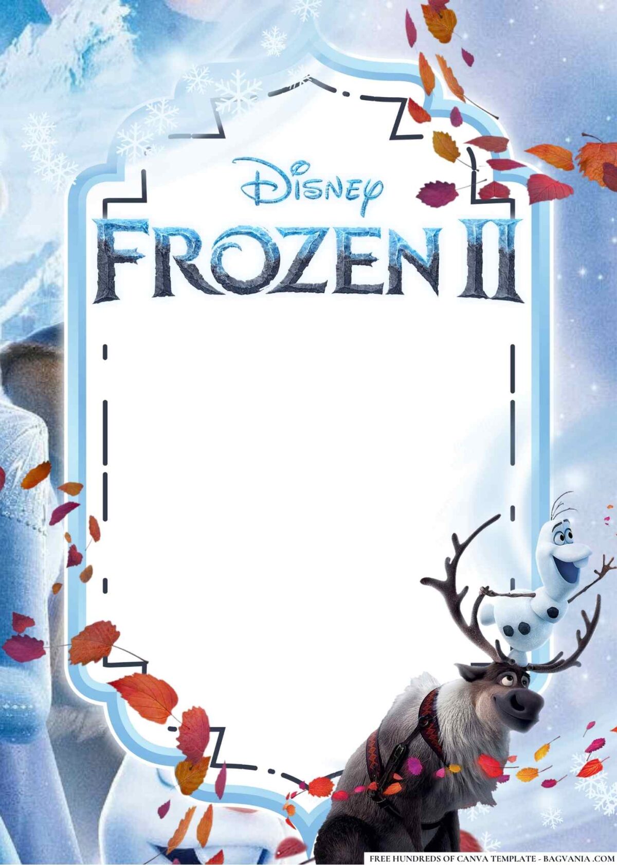 FREE Editable Frozen II Birthday Invitations