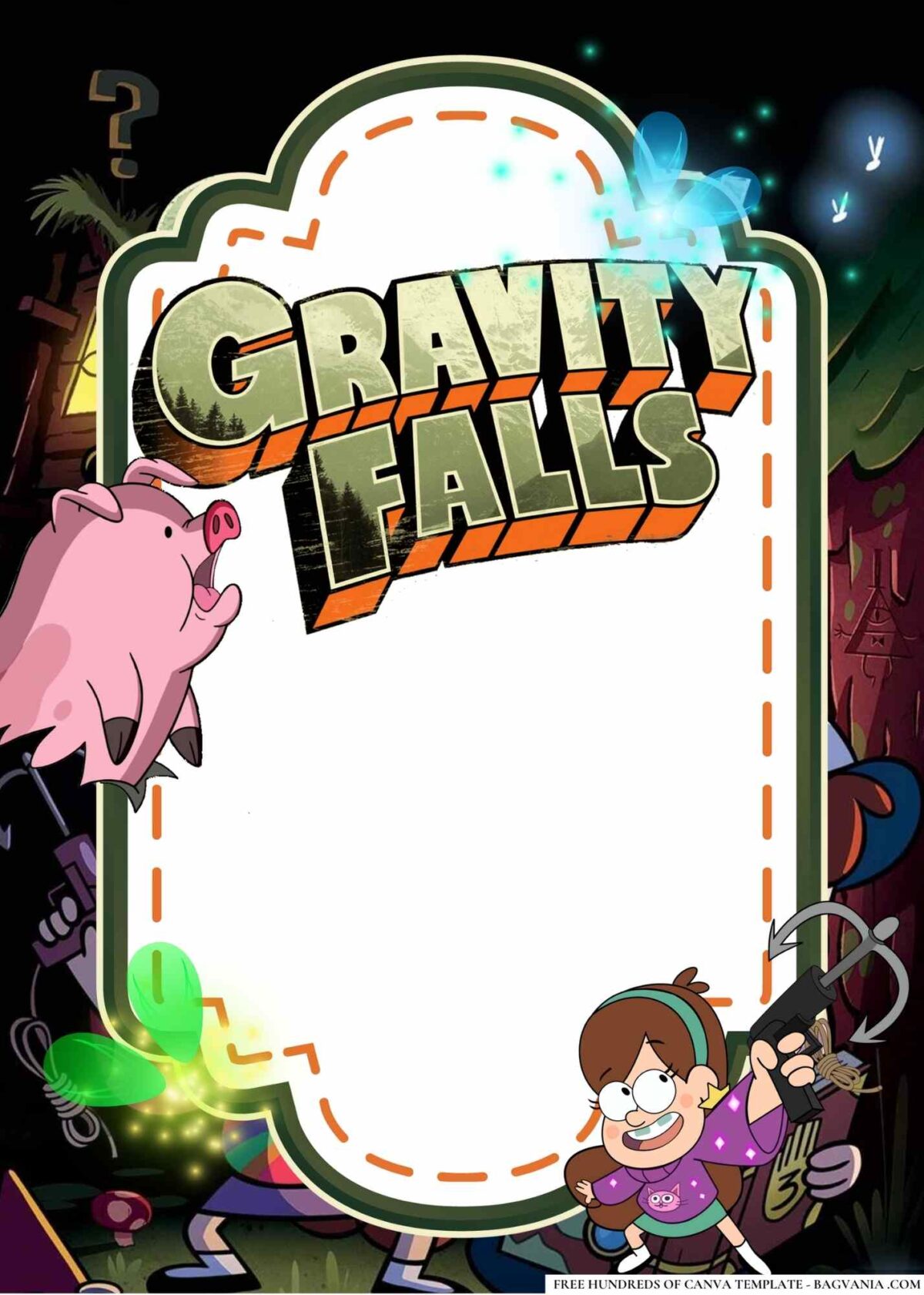 FREE Editable Gravity Falls Birthday Invitations