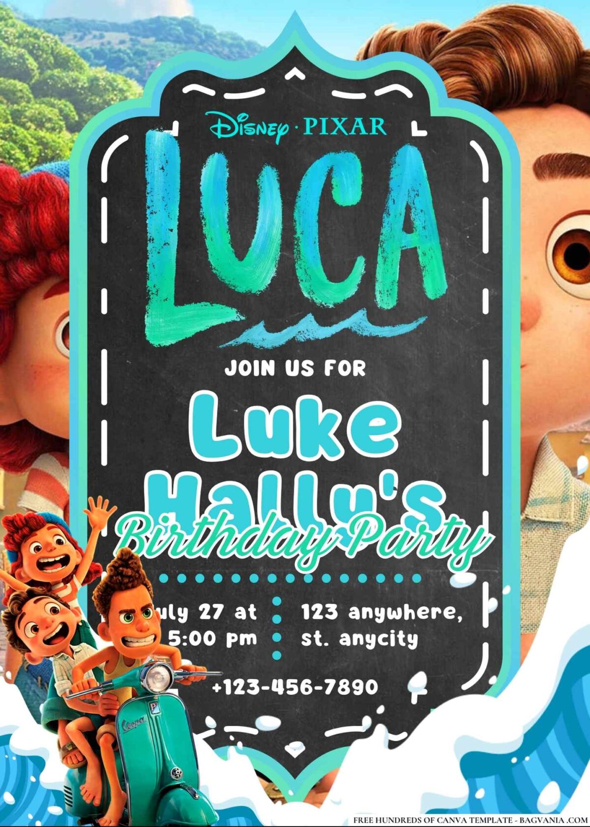 FREE Editable Luca Birthday Invitations