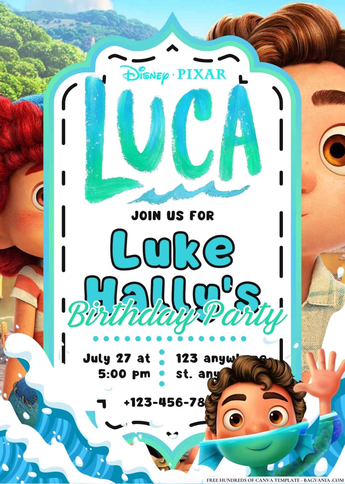 FREE Editable Luca Birthday Invitations