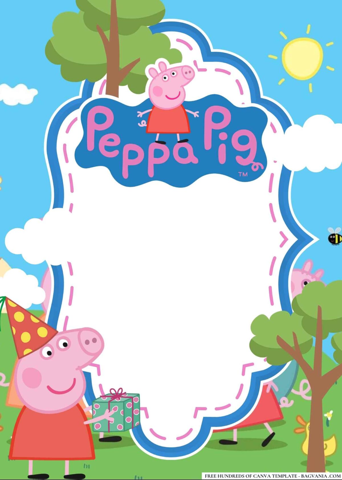 FREE Editable Peppa Pig Birthday Invitations