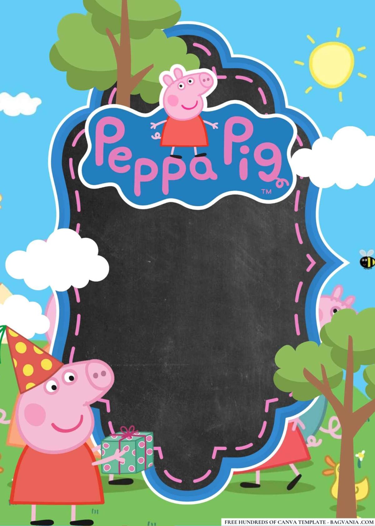 FREE Editable Peppa Pig Birthday Invitations